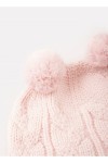 Touca Pituchinhus Mini Tricot Tranças Rosa