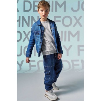 Calça Johnny Fox Jogger Malha Jeans Azul 